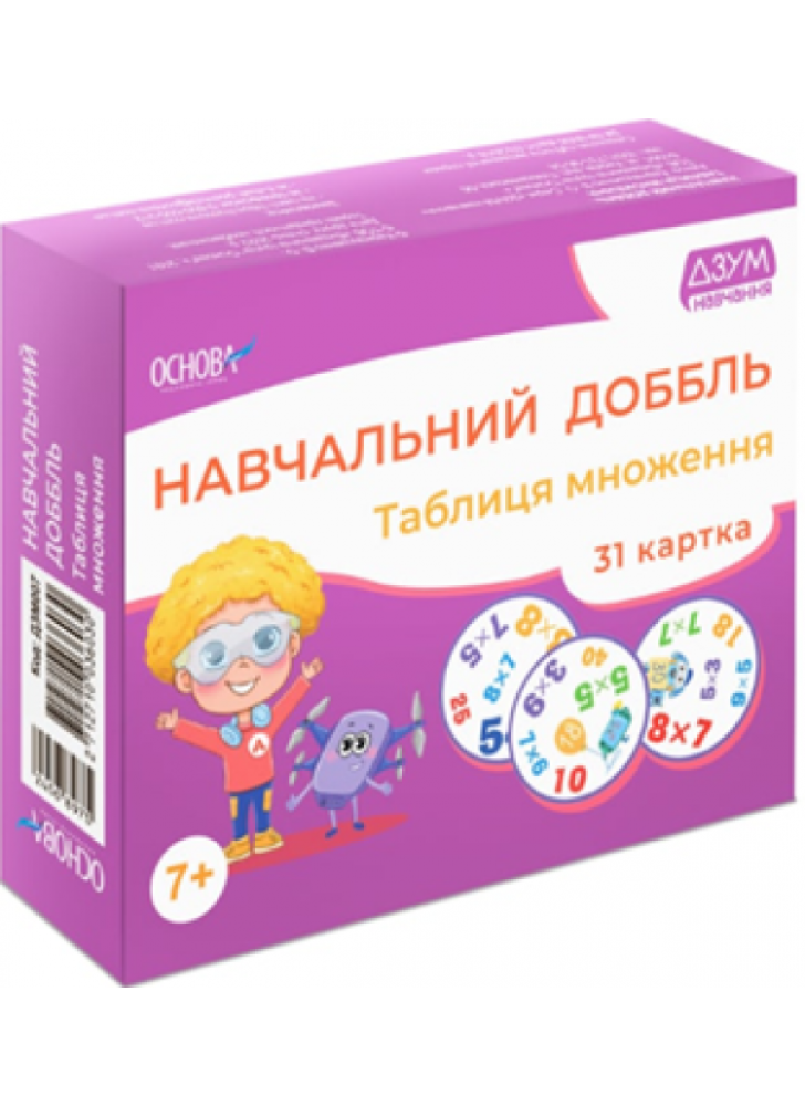 Навчальний доббль. Таблиця множення