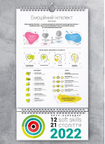 Розумний настінний календар на 2022 рік «12 soft skills 21 століття» (УЦІНКА)