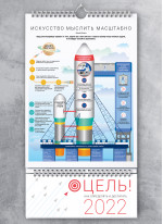 Умный настенный календарь на 2022 год «Цель! Как определять и достигать» (на русском)