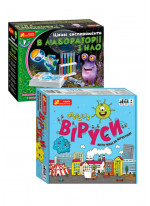 Комплект Настільна гра. Операція "Віруси" + Цікаві експерименти в лабораторії з НЛО