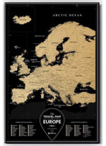 Скретч карта Європи "Travel Map Black Europe" (тубус)
