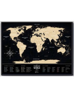 Скретч карта світу "Travel Map Black World" (тубус)
