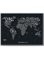Скретч карта світу "Travel Map Letters World " (тубус)
