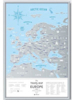 Скретч карта світу "Travel Map Silver Europe" (тубус)