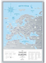 Скретч карта світу "Travel Map Silver Europe" (тубус)