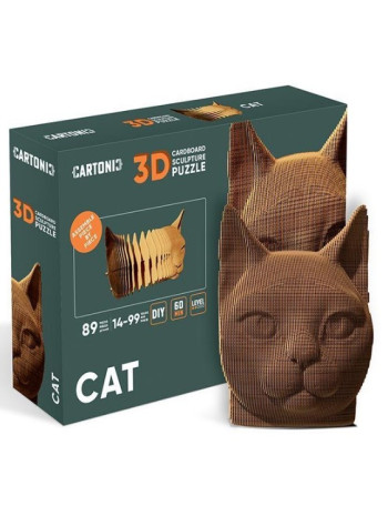Картонний конструктор "Cartonic 3D Puzzle CAT" книга купить
