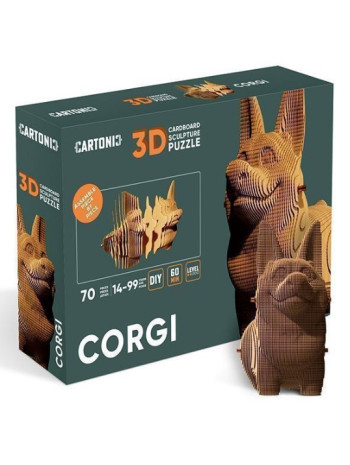 Картонний конструктор "Cartonic 3D Puzzle CORGI" книга купить
