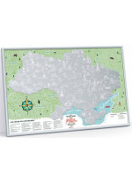 Скретч карта "Travel Map Моя Рідна Україна" (рама)
