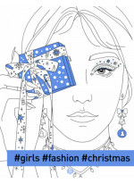 #GIRLS#FASHION#CHRISTMAS. Розмальовка