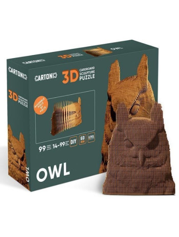 Картонний конструктор "Cartonic 3D Puzzle OWL" книга купить