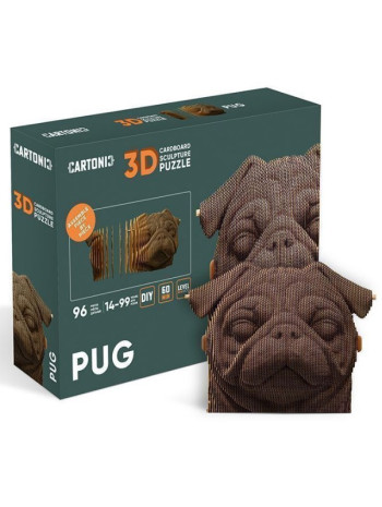 Картонний конструктор "Cartonic 3D Puzzle Pug" книга купить
