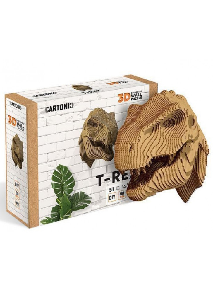 Картонний настінний конструктор "Cartonic 3D Puzzle T-REX"