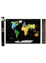 Скретч карта світу без рф. My Map Perfect world Black edition у тубусі + безкоштовний постер з прапорами