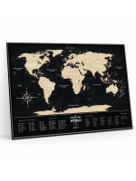 Скретч карта світу "Travel Map Black World" (рама)