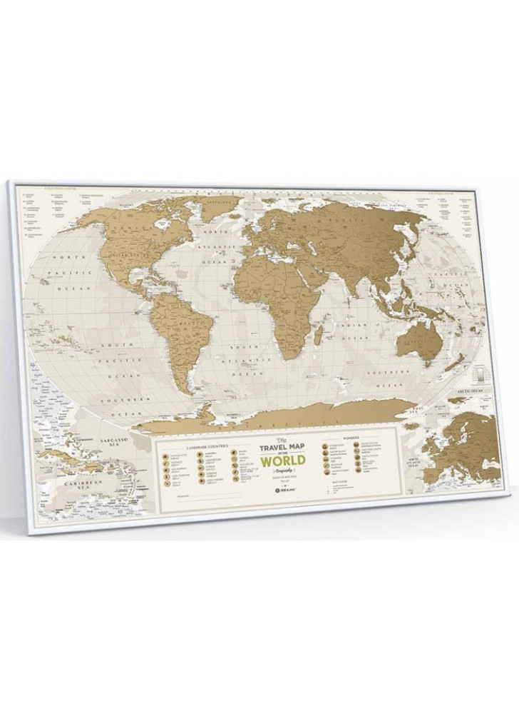 Скретч карта світу "Travel Map Geography World" (рама)