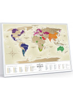 Скретч карта світу "Travel Map Gold World" (рама)
