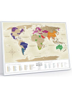 Скретч карта світу "Travel Map Gold World" (рама)