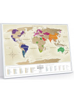 Скретч карта світу "Travel Map Gold World" (рама)
