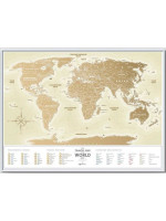 Скретч карта світу "Travel Map Gold World" (тубус)