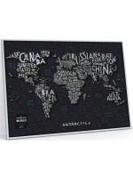 Скретч карта світу "Travel Map Letters Map" (рама)