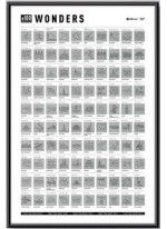 Скретч постер "#100Bucketlist Wonders edition" (тубус)