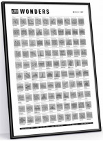 Скретч постер "100Wonders" (рама)