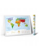 Карта світу "Travel Map Kids Sights" (рос+англ) (тубус)