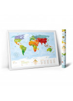 Карта світу "Travel Map Kids Sights" (рос+англ) (тубус)