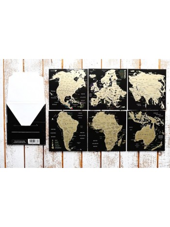 Набор скретч открыток “Карта Мира” в подарочном конверте книга купить