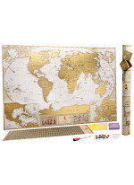 Скретч карта мира 3 в 1 Antique edition Caribbean в тубусе