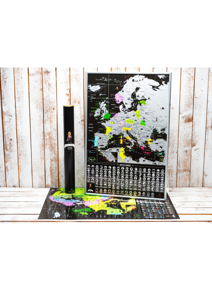 Скретч карта Европы My Map Europe edition в тубусе