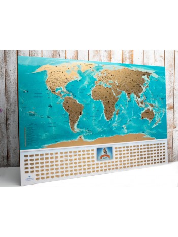 Скретч карта світу My Map Flags edition у тубусі книга купить